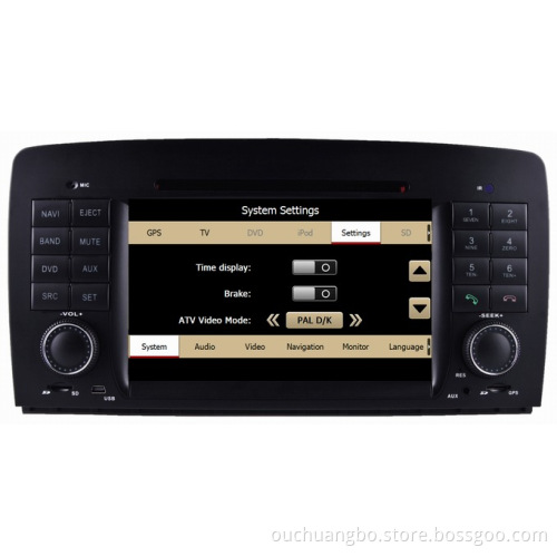 Ouchuangbo audio radio for Mercedes Benz R class W251 2006-2012 with iPod bleutooth 1080P video player